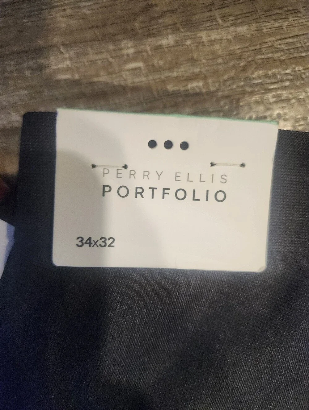 NWT Perry Ellis Portfolio Travel Luxe Modern Fit Dress Pants Black 34x32